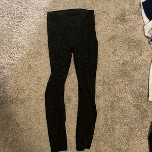 Lululemon invigorate legging leopard print size 4